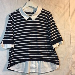 New York & Co striped blouse